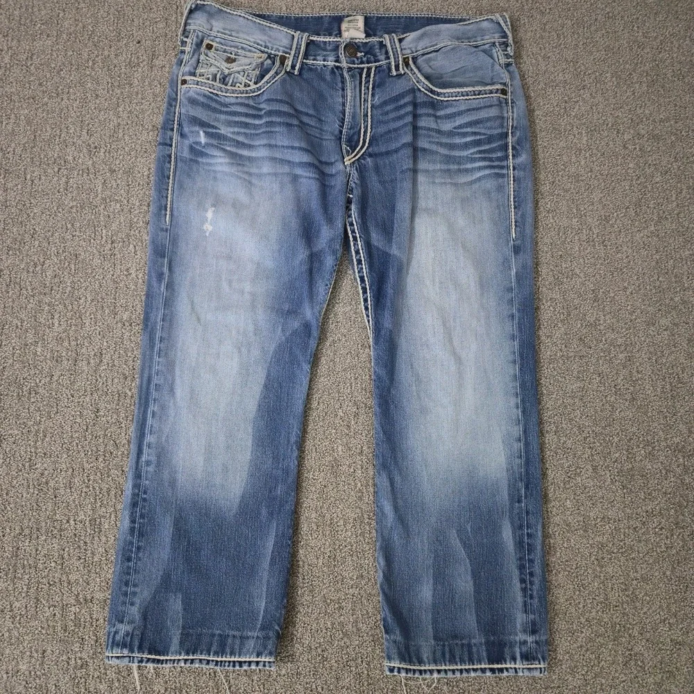Vintage True Religion Deadwood Ropestitch Jeans Size 38 Designer Flap Pocket